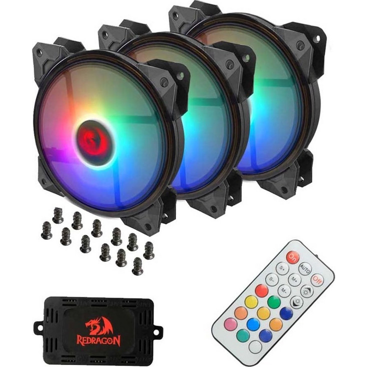 فن کیس REDRAGON GC-F009 RGB بسته 3 عددی