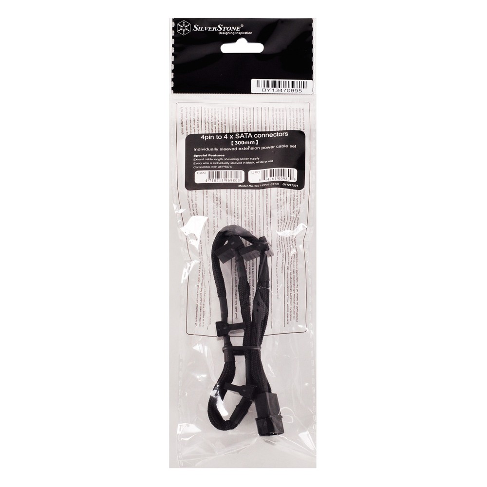 کابل SILVERSTONE SLEEVE PP07-BTSB 4PIN