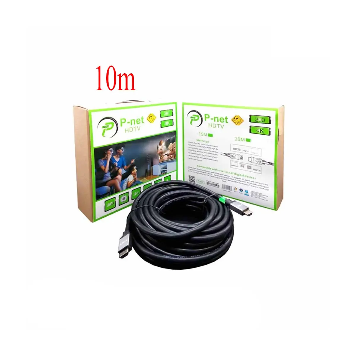 کابل HDMI 4K ورژن 2.0 طول 10 متر P-NET